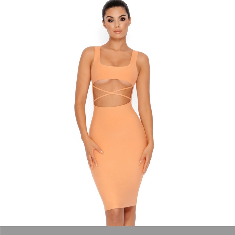 Mustard yellow double layered knees length dress